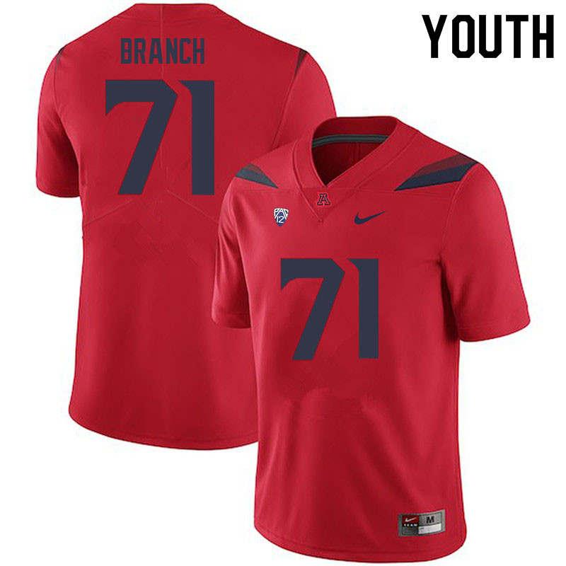 Youth #71 Darrell Branch Arizona Wildcats College Football Jerseys Sale-Red